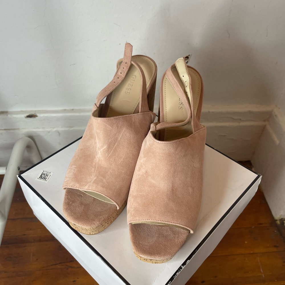 Guess Platform Peep Toe Heels